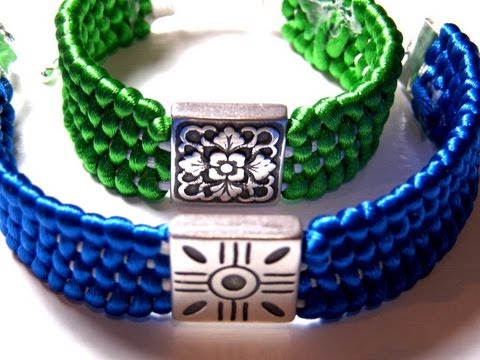 abalorios bisuteria pulsera trenzada con telar manualidades como hacer
