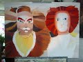Painting of Rum Tum Tugger and Skimbleshanks