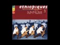 le label amha records publia en six ans (1969-1975) environ 250 titres. 8 morceaux de ces 'ethiopiques 3' sont accompagn�es par des formations issues de la police. en effet, jusqu'� la fin des ann�es 60, il n'existait pas d'orchestre moderne ind�pendant. la vie musicale �tait domin�e par les orchestres institutionnels de la garde imp�riale, de la police, de l'arm�e, de la ville d'addis, de l'agher feqer mahber ou du th��tre hayl� sellasie. chacune de ces institutions d�veloppait plusieurs sections musicales fermement d�militaris�es, voire r�solument modernes. toutes rivalisaient pour imposer les succ�s de l'ann�e. avec mahmoud ahmed, al�may�hu esh�te, hirut b�q�l�, tlahoun g�ss�ss�, tad�l� b�q�l�, te�f�ri f�ll�q�, muluq�n m�ll�ss�, le polic orchestra, l'ibex band, le police string orchestra.

in six years (1969-1975) amha records issued approx 250 titles. eight of the songs on this 'ethiopiques 3' are accompanied by bands affiliated with the police. indeed, until the very end of the sixties, ethiopia had no independent modern bands. musical life was dominated by the institutional bands attached to either the imperial body gaurd, the police, the army, the ciry of addis ababa, agher feqer mahber or the haile sellasie i theatre. each of these institutions, however, developed several firmly demilitarised and even reolutely modern branches. all vied to strike it bif, trying to score one of the major hits of the year with the general public.
featuring mahmoud ahmed, al�may�hu esh�te, hirut b�q�l�, tlahoun g�ss�ss�, tad�l� b�q�l�, te�f�ri f�ll�q�, muluq�n m�ll�ss�, le polic orchestra, l'ibex band, le police string orchestra.