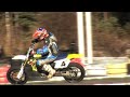 Supermoto on icy karting track Supermoto on icy karting track
