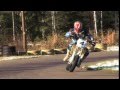 Supermoto on icy karting track