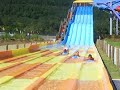 Sliding down Rapid Falls Raceway
