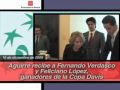 Aguirre recibe a Fernando Verdasco y Feliciano López, ganadores de la Copa Davis
