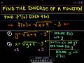 Finding the Inverse of a Function or Showing One Does Not Exist, Ex 1
