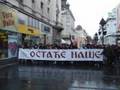 Protest upozorenja ispred ambasade Slovenije u Beogradu