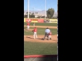 Yuki Yasuda hitting a double / 安田裕希選手の２塁打