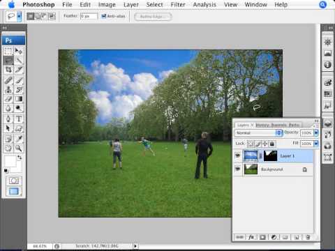 Learn Photoshop - How to replace the sky in the form of