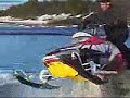 crazy snowmobiles on water