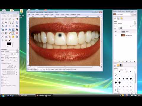 how to whiten teeth using gimp