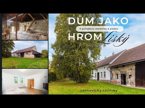 Video Prodej domu se stodolou a výhledem | Líský