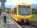 ...departs Bourg-Madame station. The train a class Z 152 EMU made by Stadler rail