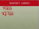 Simplifying Radicals Simplifying Radicals
