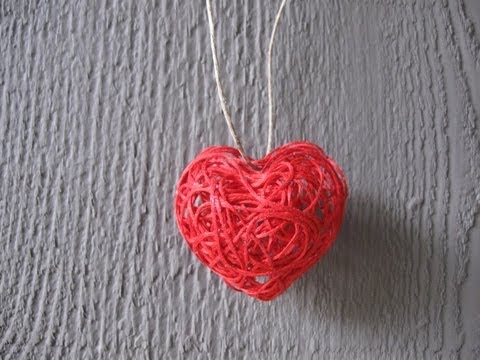 Valentine's Day String Heart Craft Tutorial