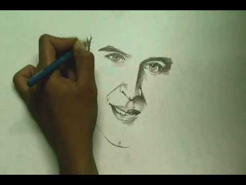 how to draw hrithik roshan