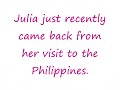 Julia's improved Tagalog.