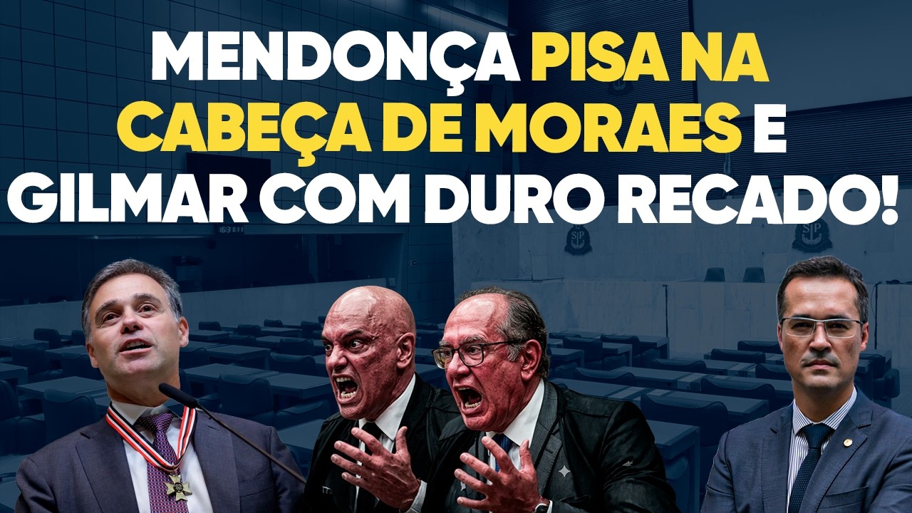 Mendonça PISA na cabeça de Moraes e Gilmar com duro recado! Veja vídeo!