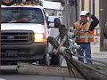Raw Video: Truck Knocks Down Power Line