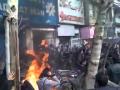 Iranian people attacking Riot& rev Guards at Tehran Khomeini square