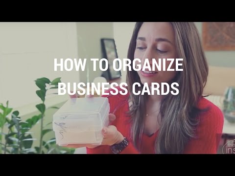 how to organize business cards