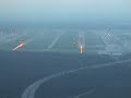 From cockpit - MD80 landing at Frankfurt am Main airport rwy 25R (EDDF/FRA)