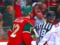 Bourque gets wallpapered by Boogaard