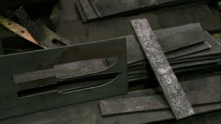 Ламинатный дамаск и кованая сталь 9ХФ