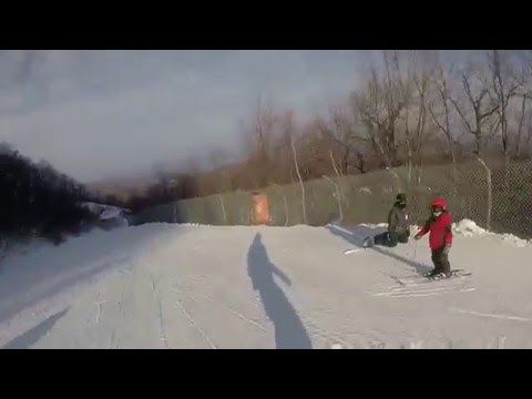 Спуск на сноуборде по Rainbow Paradise