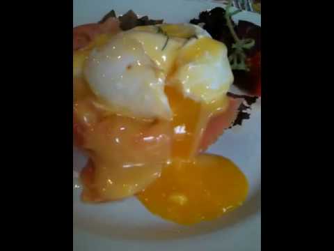 look at how the yolk rushes out....yummm..