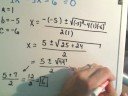 Using the Quadratic Formula to find solutions to quadratic equations! Two full examples along with the formula are shown! For more free math videos visit htt://JustMathTutoring.com