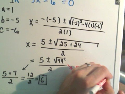 how to use the quadratic formula