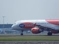 My travel A321 line up and take off at busy schiphol