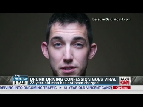 drunk driver - A man's confession that he killed a man while drunk driving, and a plea to others, has over 200000 views on YouTube.
