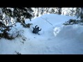 Homemade Luge Track - cool, fun, homemade, luge, sledding, snow, track, winter