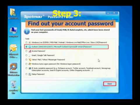 how to know outlook password