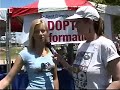 amy smart expresses her concern for animals to missy woodward of critter crusades.