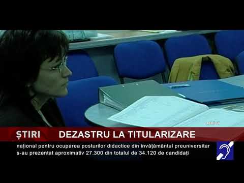 Dezastru la titularizare