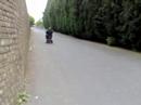 Why granny will not fall off here mobility scooter