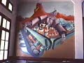 Trenes de Chile - Pintura mural estacion Talca - 11 Feb.1996