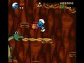 this is the boss fight with the dragon in the volcano in the smurfs super nintendo game.