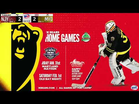 Ryan Starman NAHL debut with New Jersey (5 white) vs Maryland