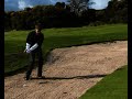 Getting out a greenside sand trap!