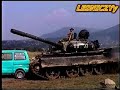 KOLIZJA SUZUKI z CZO&Aring;�GIEM ... ( CAR CRASH ) / Tank T 55 AM &amp; ATS crushes car