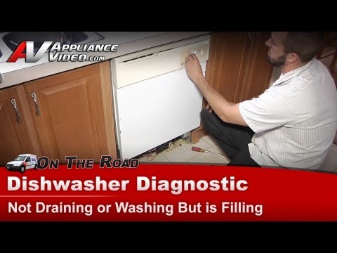 how to drain a g.e. dishwasher manually