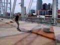 Korben Primeaux skating the pedestrian bridge in Nashville
