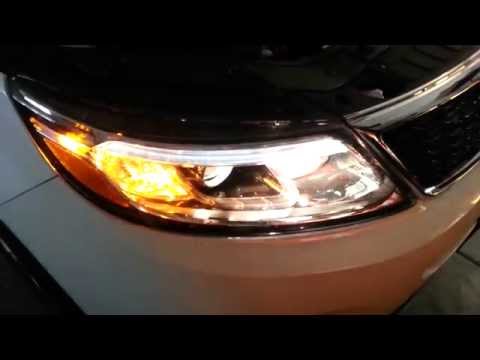 2014 Kia Sorento – Testing Headlights After Changing Bulbs – Low Beam, High Beam, Front Turn Signal