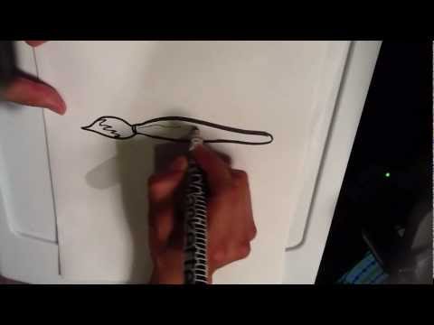 how to draw a paint brush