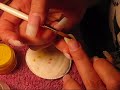 ACRYLIC NAILS - Glitter french daisy chain!!