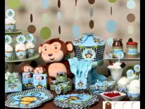 video-linktoworks-Baby shower monkey decor ideas