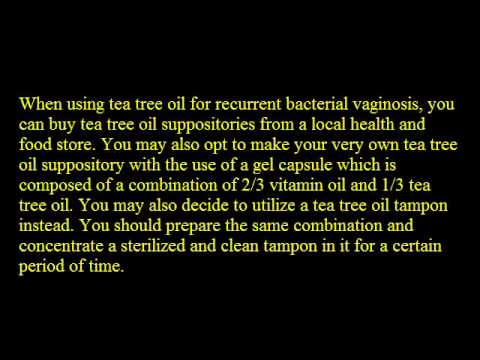 how to use tree oil for bv