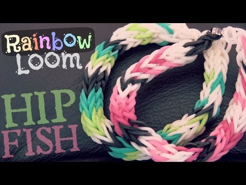 Rainbow Loom : Half Inverted Double Cross Fishtail - How To - HIP Fish